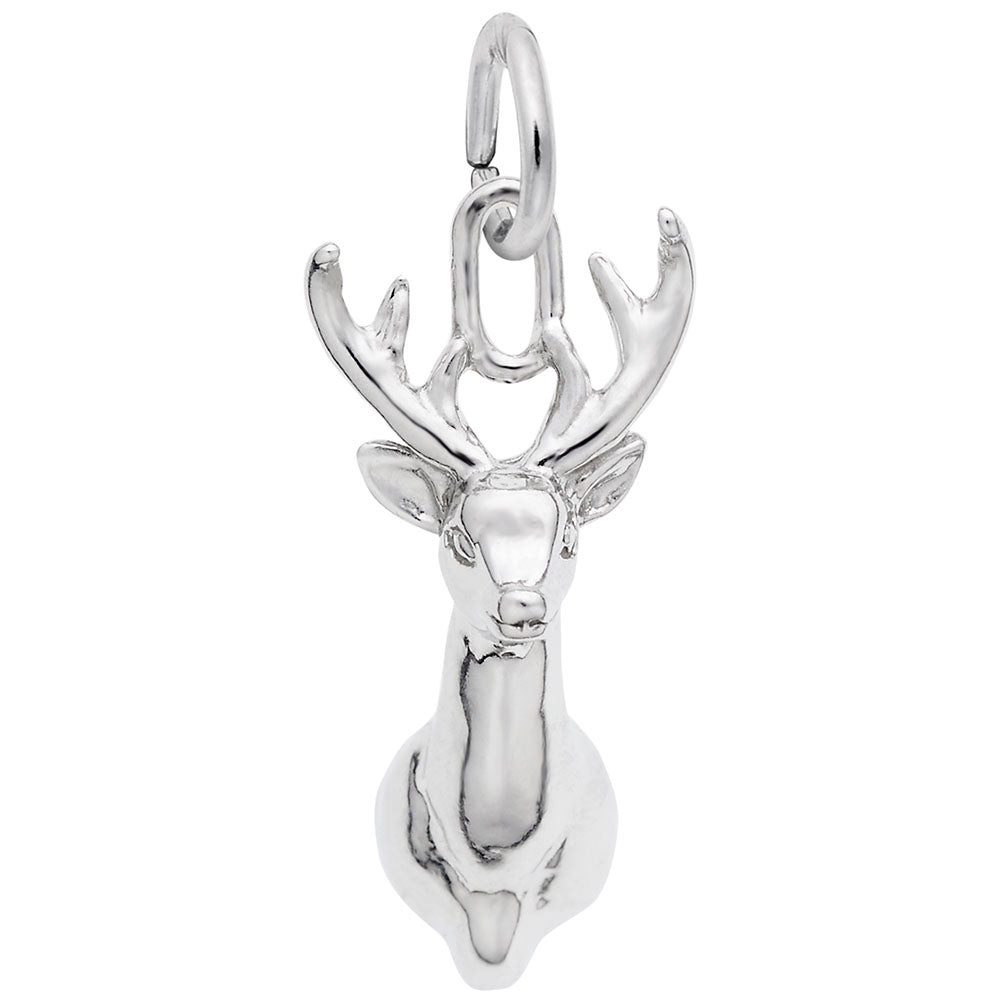 Elegant Deer Head Charm for Pet Lovers - Unique Animal Jewelry 3308