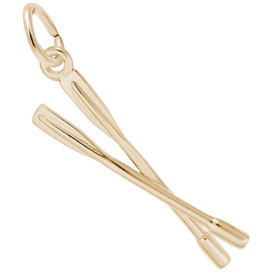 Sterling Silver Crew Oars Charm for Nautical Jewelry Lovers 3309