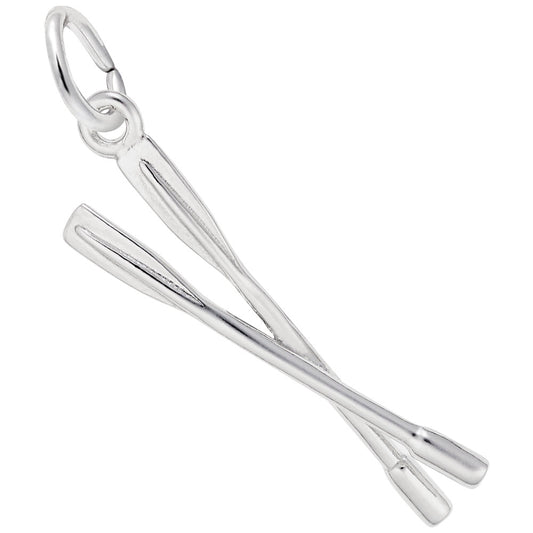 Sterling Silver Crew Oars Charm for Nautical Jewelry Lovers 3309