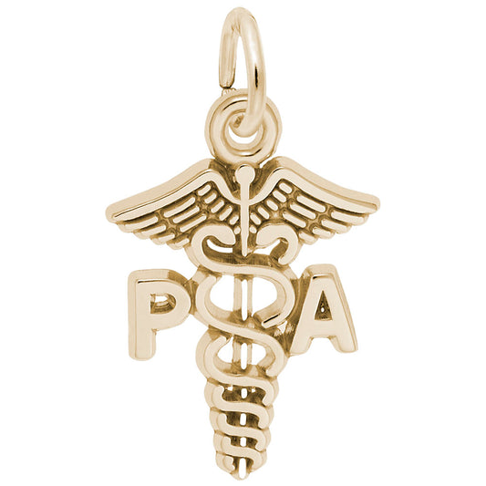 Physician's Assistant Caduceus Charm - Medical Profession Jewelry 3316