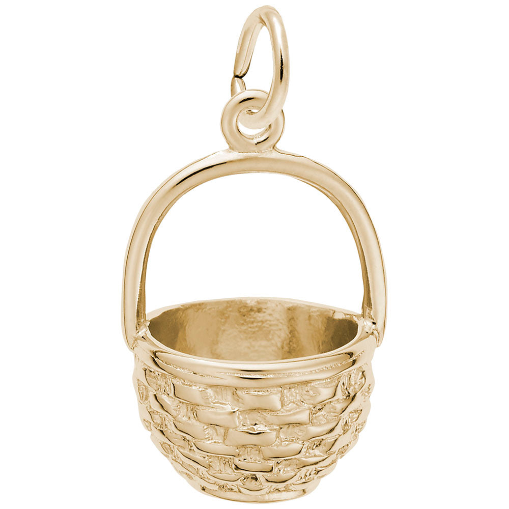 Massachusetts Travel Basket Charm - Unique Souvenir Jewelry 3323