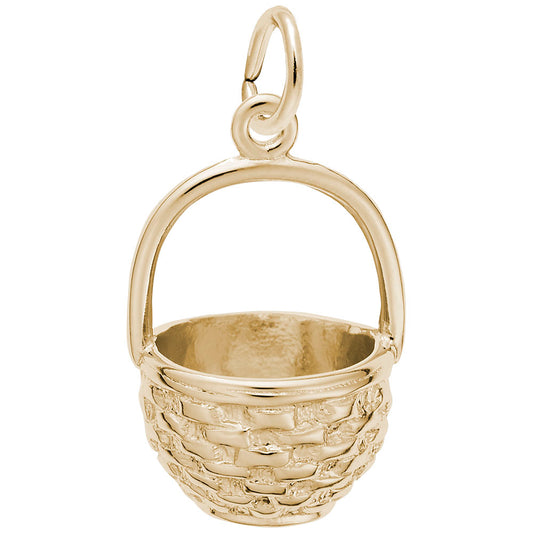 Massachusetts Travel Basket Charm - Unique Souvenir Jewelry 3323
