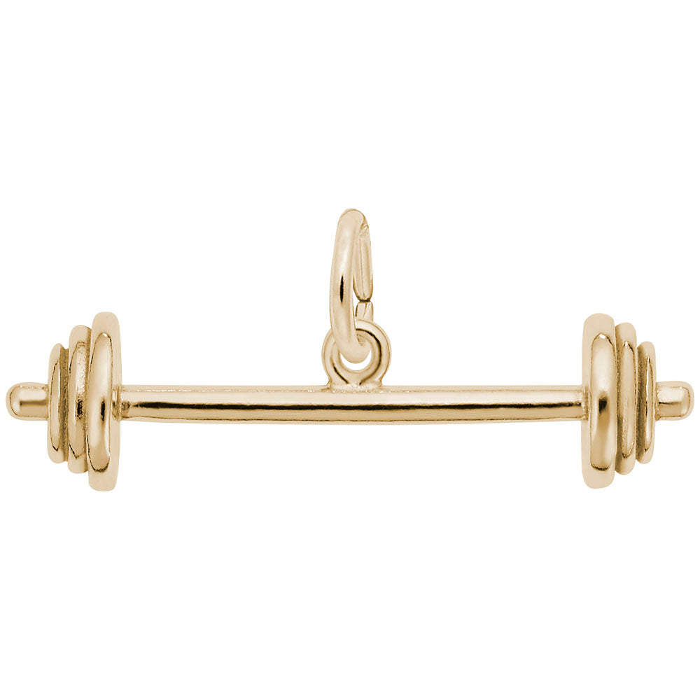 Premium Barbell Charm for Fitness Enthusiasts - Rembrandt Charms 3325