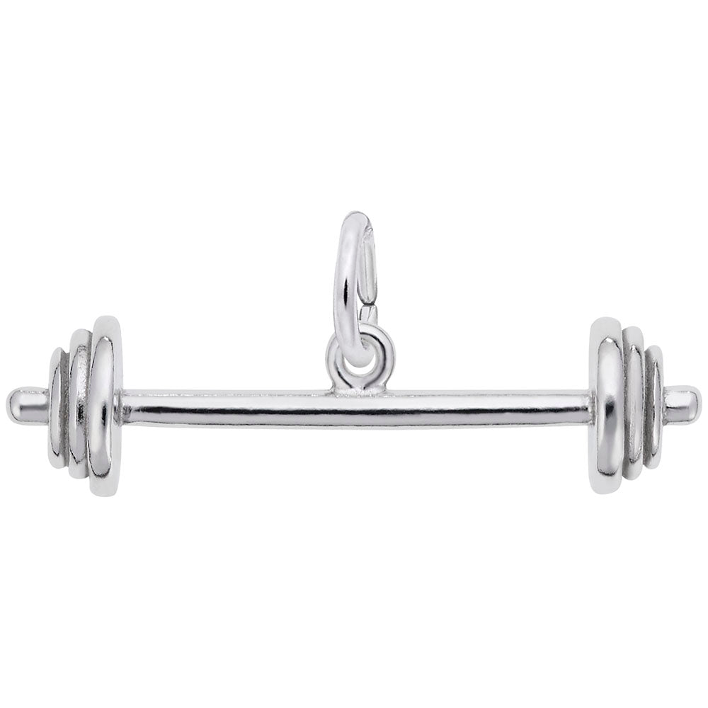Premium Barbell Charm for Fitness Enthusiasts - Rembrandt Charms 3325