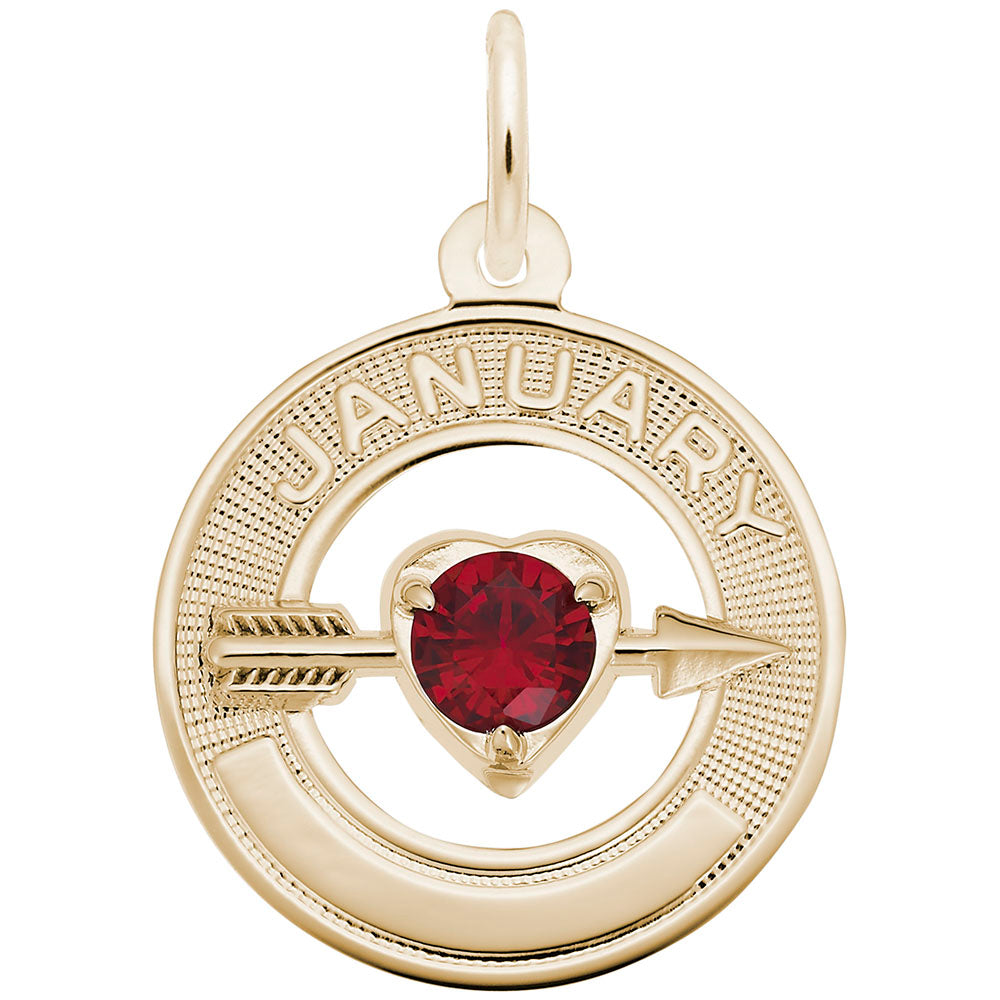 January Love Birthstone Charm for Baby - Family & Friendship Gift 3331