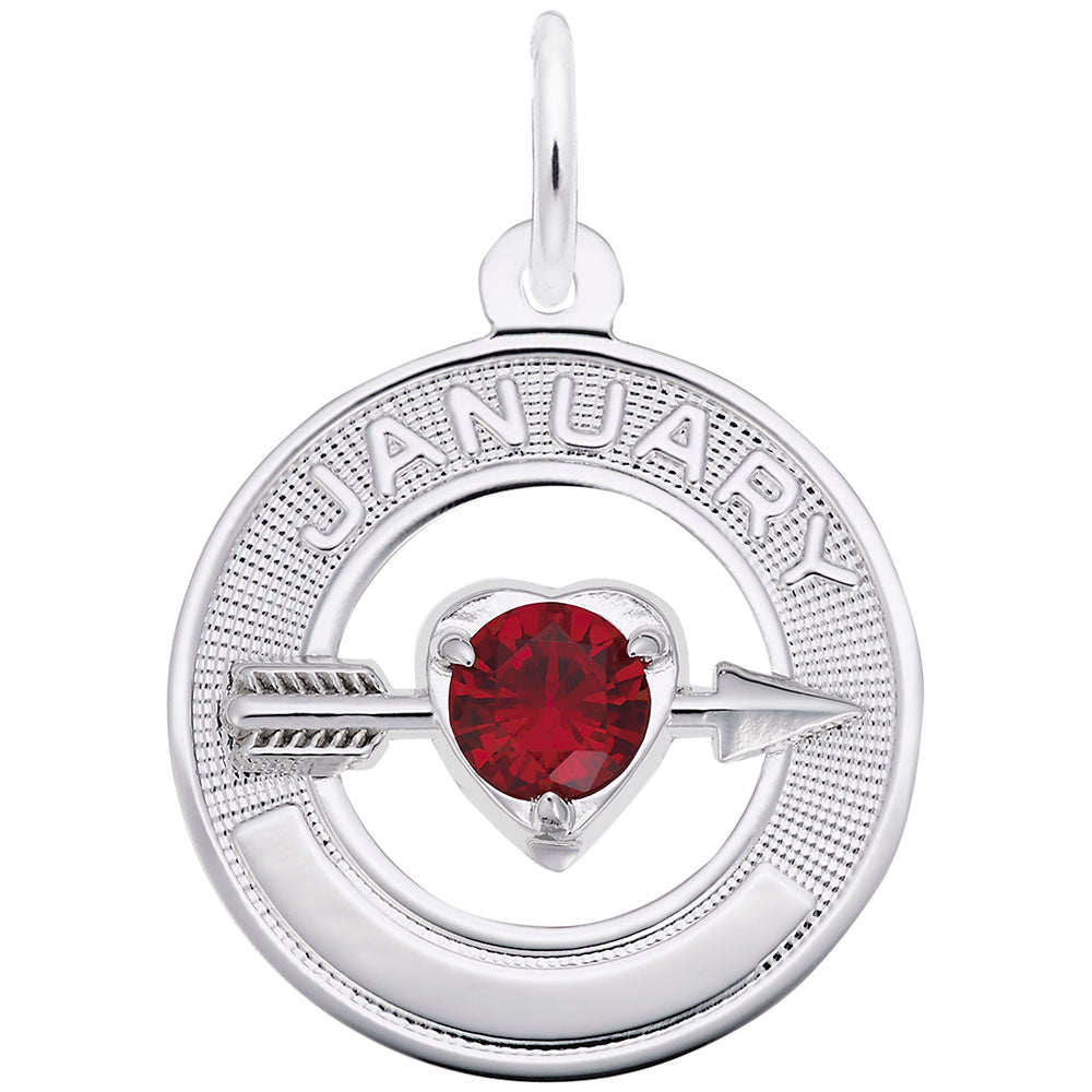 January Love Birthstone Charm for Baby - Family & Friendship Gift 3331