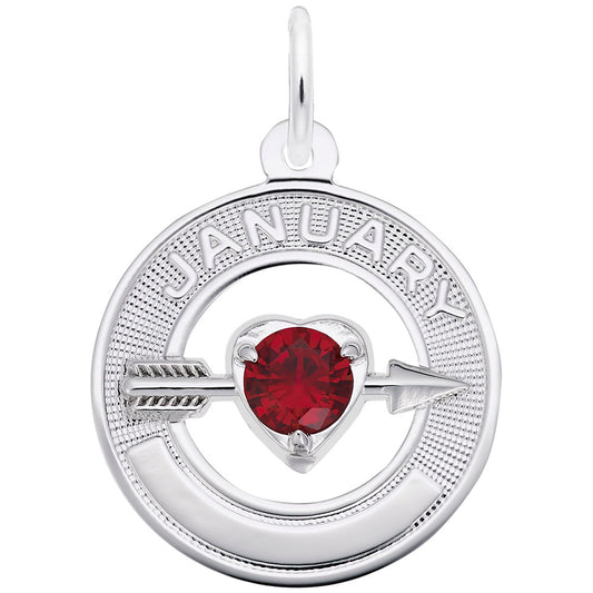 January Love Birthstone Charm for Baby - Family & Friendship Gift 3331
