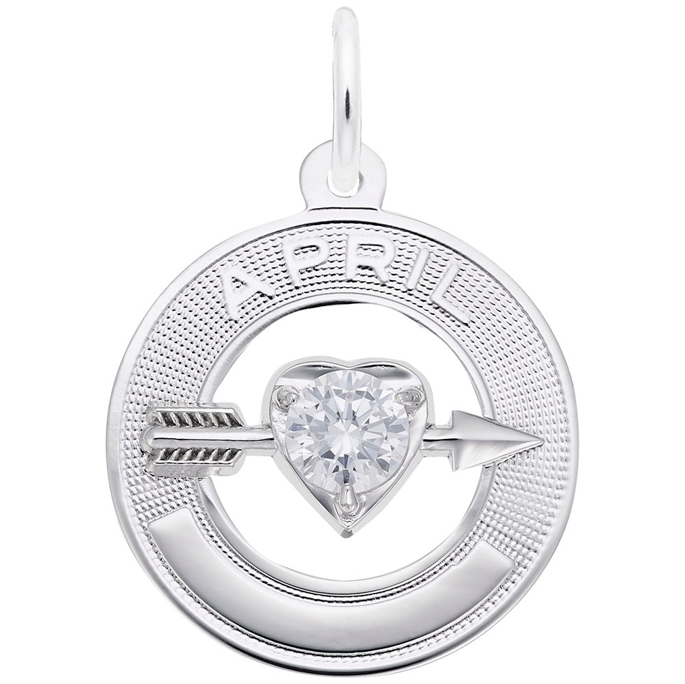 April Love Birthstone Charm for Baby - Family & Friendship Gift 3334