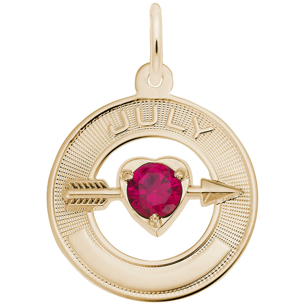 July Birthstone Charm - Love & Family Friendship Jewelry Gift 3337