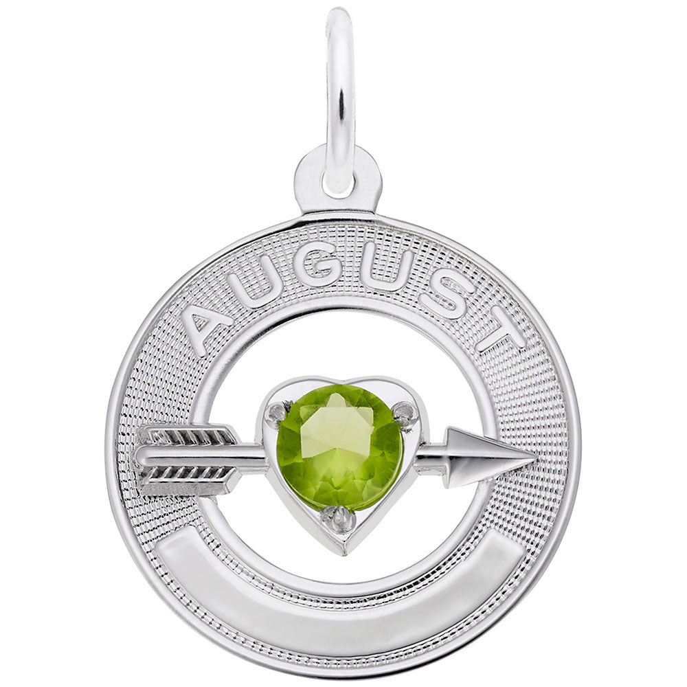 August Love Birthstone Charm for Family & Friendship Jewelry 3338