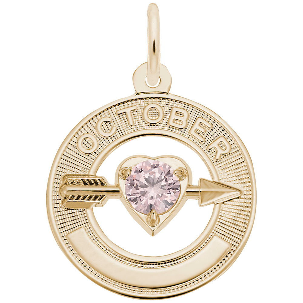 October Birthstone Charm - Love & Family Friendship Jewelry 3340