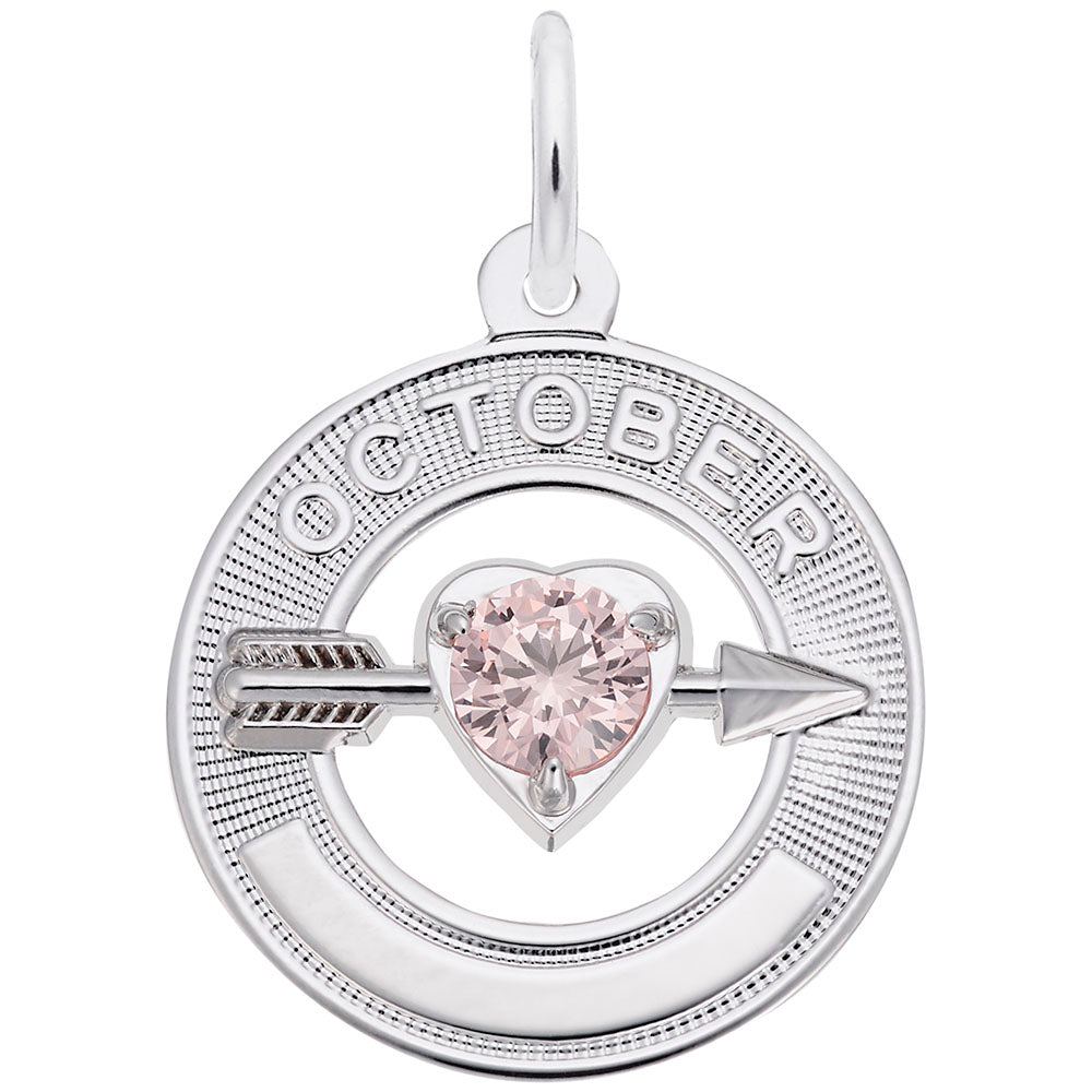 October Birthstone Charm - Love & Family Friendship Jewelry 3340
