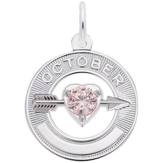 October Birthstone Charm - Love & Family Friendship Jewelry 3340