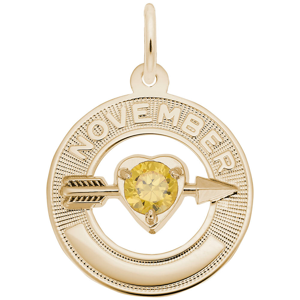 November Birthstone Charm - Love & Family Friendship Jewelry 3341