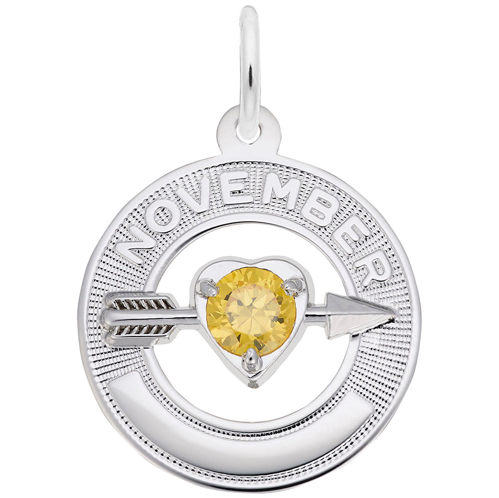 November Birthstone Charm - Love & Family Friendship Jewelry 3341