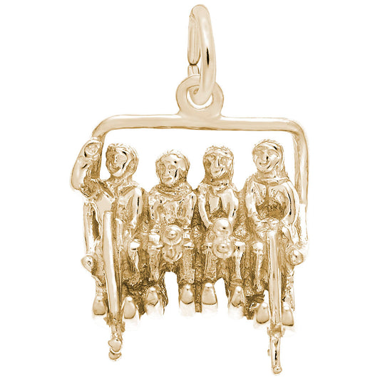 Quadchair Ski Lift Charm - Perfect Gift for Skiing Enthusiasts 3347