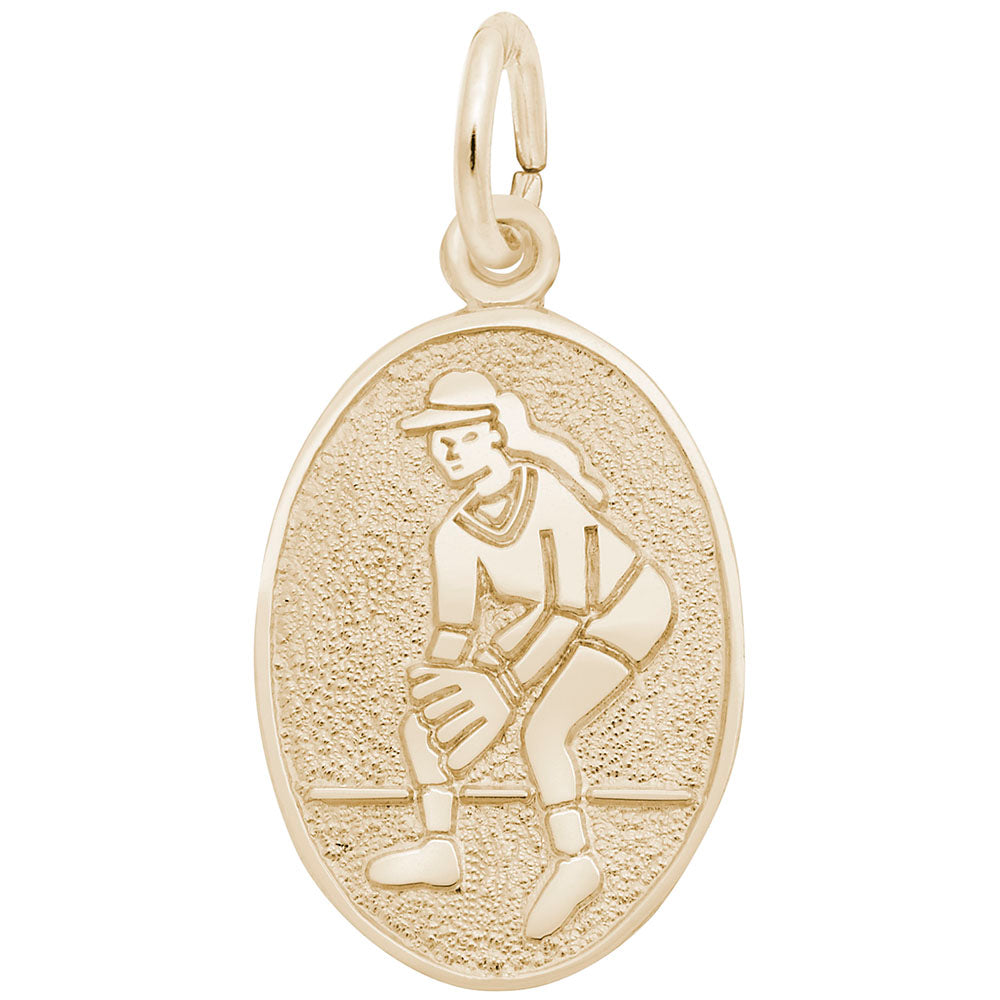 Softball Oval Disc Charm - Perfect Gift for Sports Enthusiasts 3353