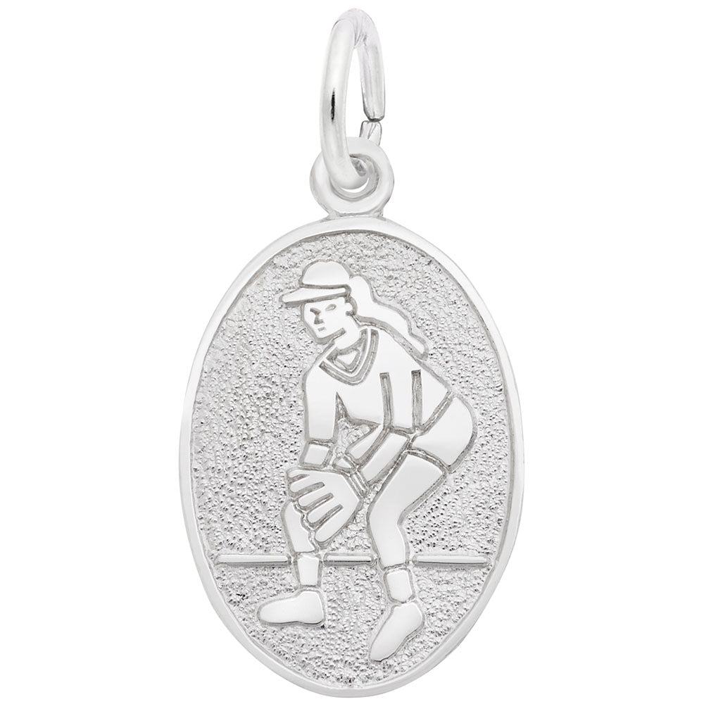 Softball Oval Disc Charm - Perfect Gift for Sports Enthusiasts 3353