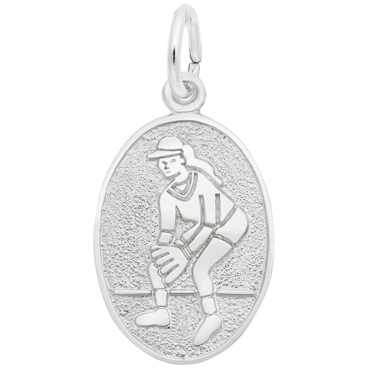 Softball Oval Disc Charm - Perfect Gift for Sports Enthusiasts 3353