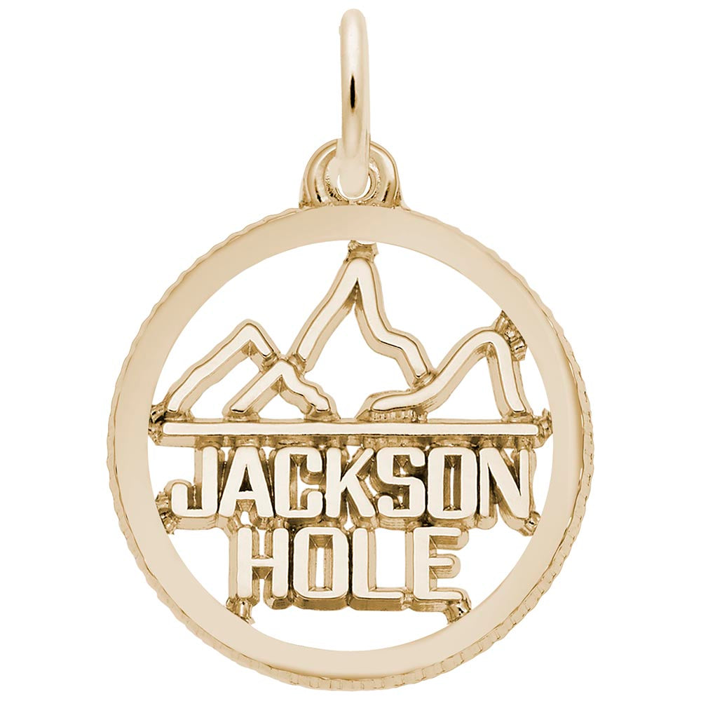 Jackson Hole Disc Charm - Travel Souvenir for Adventure Lovers 3377