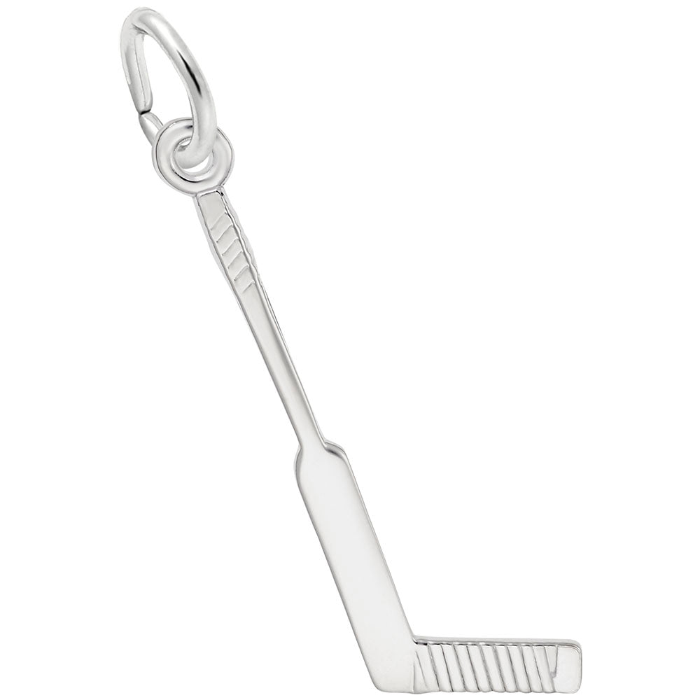 Goalie Hockey Stick Charm - Unique Sports Jewelry for Skaters 3379