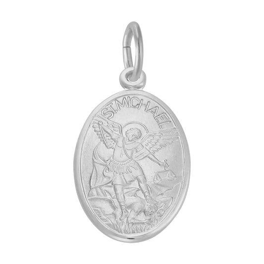 St. Michael Oval Disc Charm