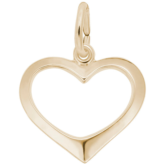 Open Heart Charm - Elegant Silver Pendant for Meaningful Moments 3391