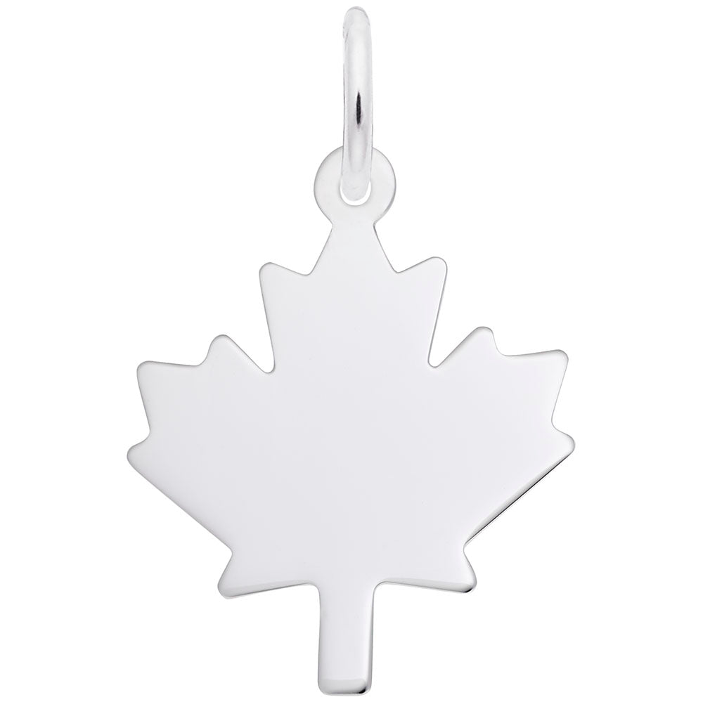 Flat Maple Leaf Charm for Fall Jewelry - Autumn Nature Accessory 3392