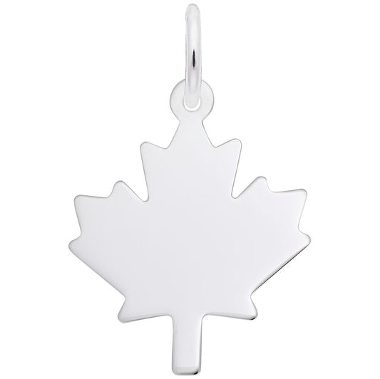 Flat Maple Leaf Charm for Fall Jewelry - Autumn Nature Accessory 3392
