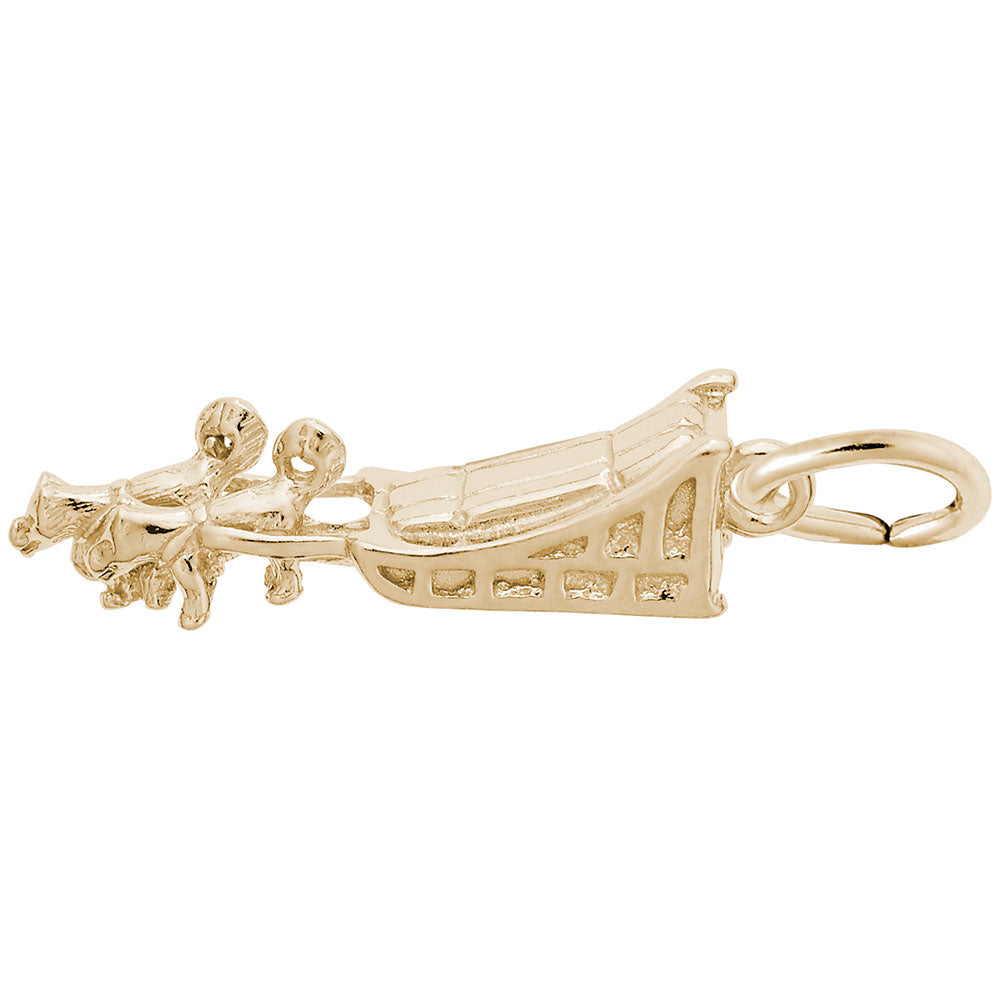 Charming Dog Sled Charm for Pet Lovers - Unique Animal Jewelry 3395