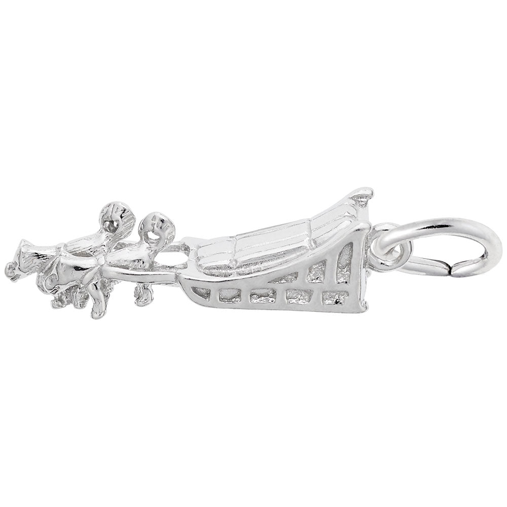 Charming Dog Sled Charm for Pet Lovers - Unique Animal Jewelry 3395