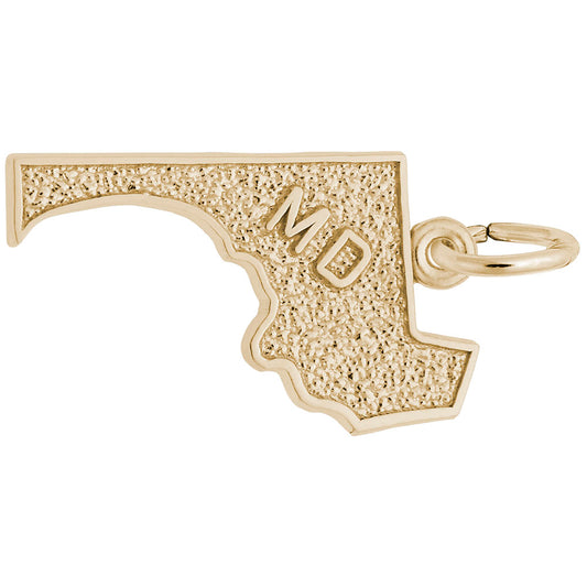 Maryland Map Charm - Travel Souvenir Jewelry for Adventurers 3396
