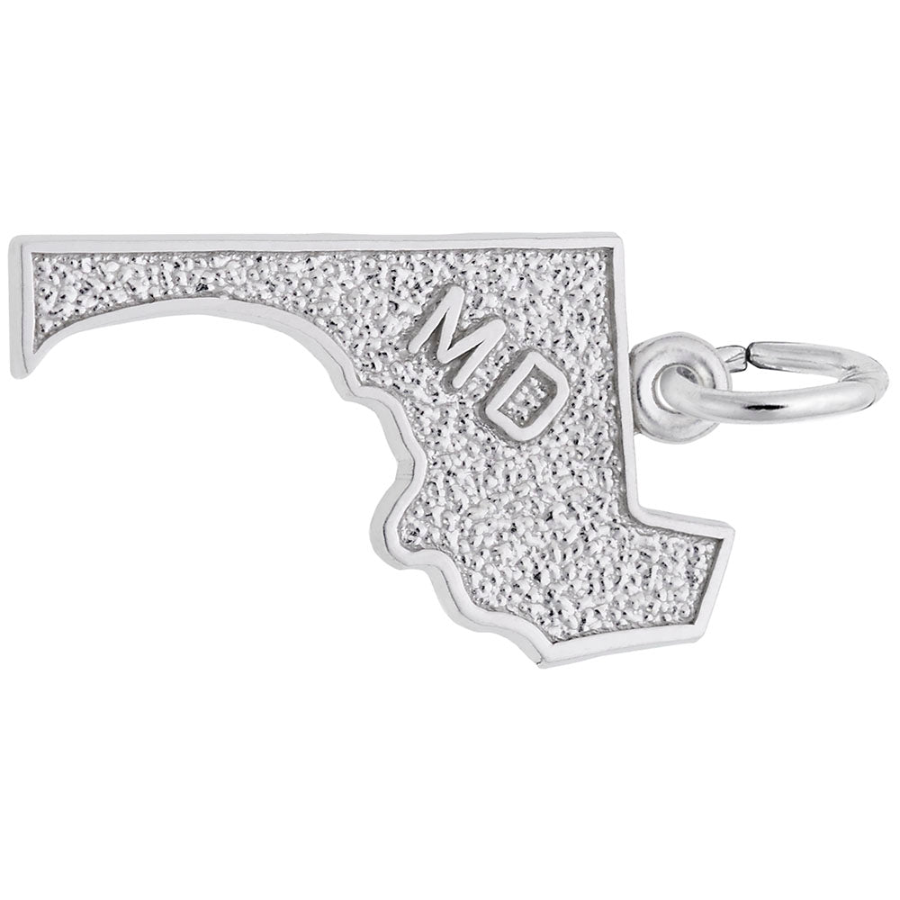 Maryland Map Charm - Travel Souvenir Jewelry for Adventurers 3396