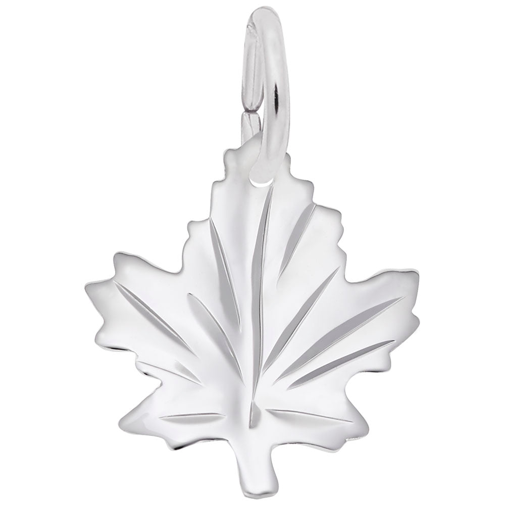 Medium Maple Leaf Charm for Fall Jewelry - Rembrandt Charms 3399