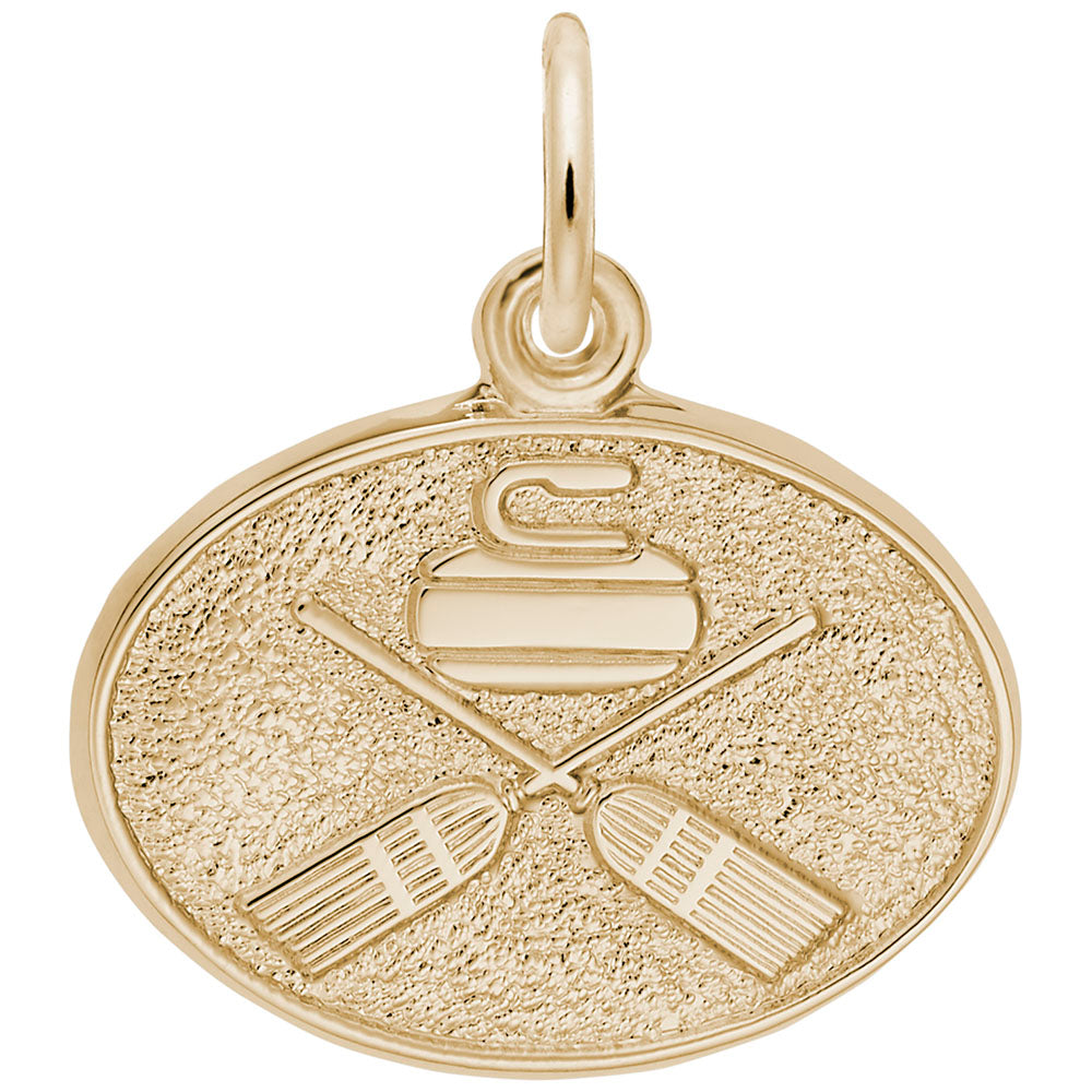 Canada Curling Oval Disc Charm - Celebrate Your Patriotism 3403