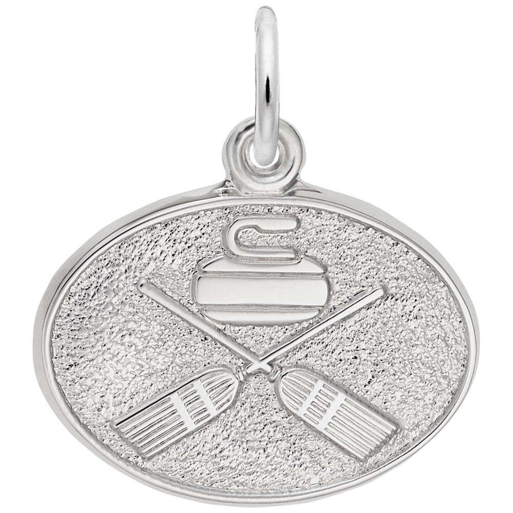 Canada Curling Oval Disc Charm - Celebrate Your Patriotism 3403