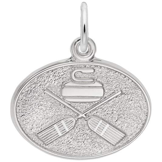 Canada Curling Oval Disc Charm - Celebrate Your Patriotism 3403