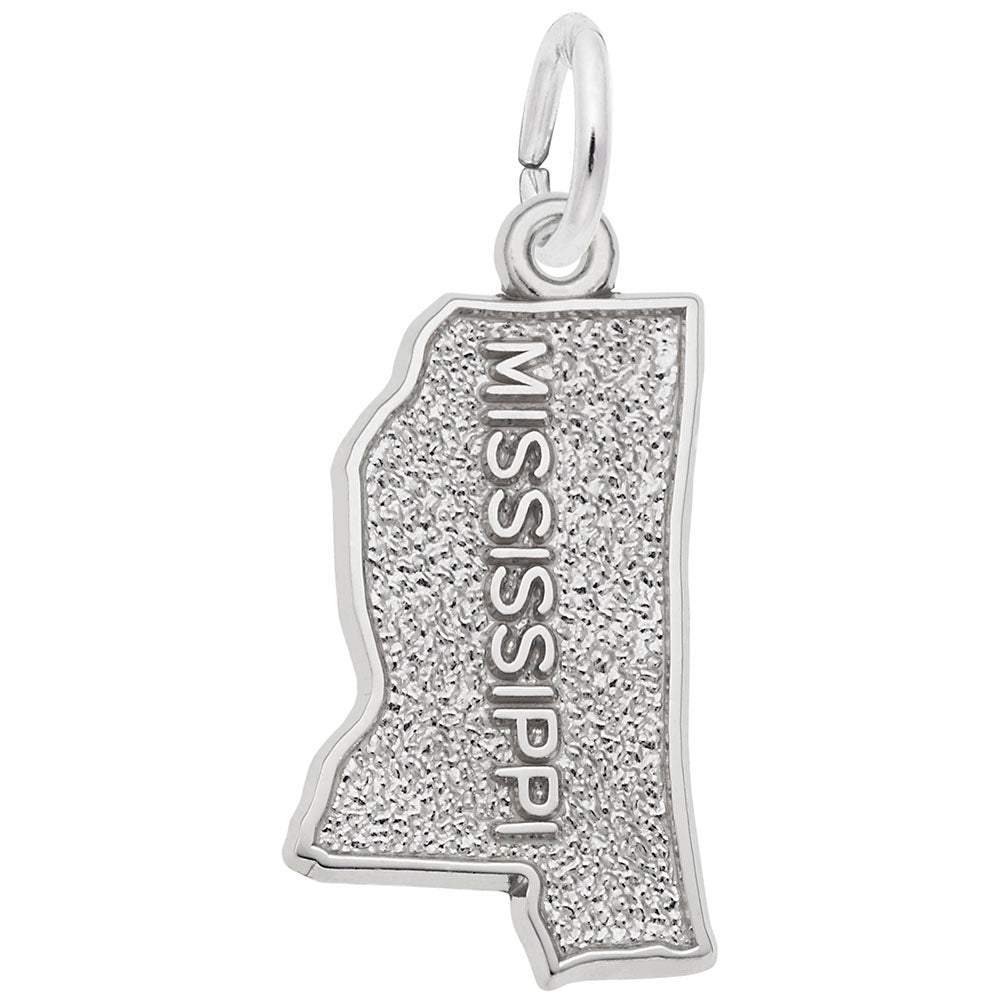 Mississippi Map Charm - Travel Souvenir Jewelry for Adventurers 3417