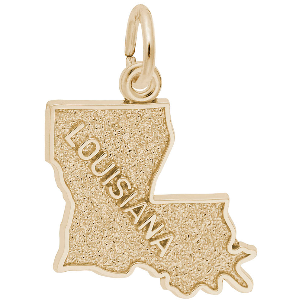 Louisiana Map Charm - Travel Souvenir Jewelry for Adventurers 3418