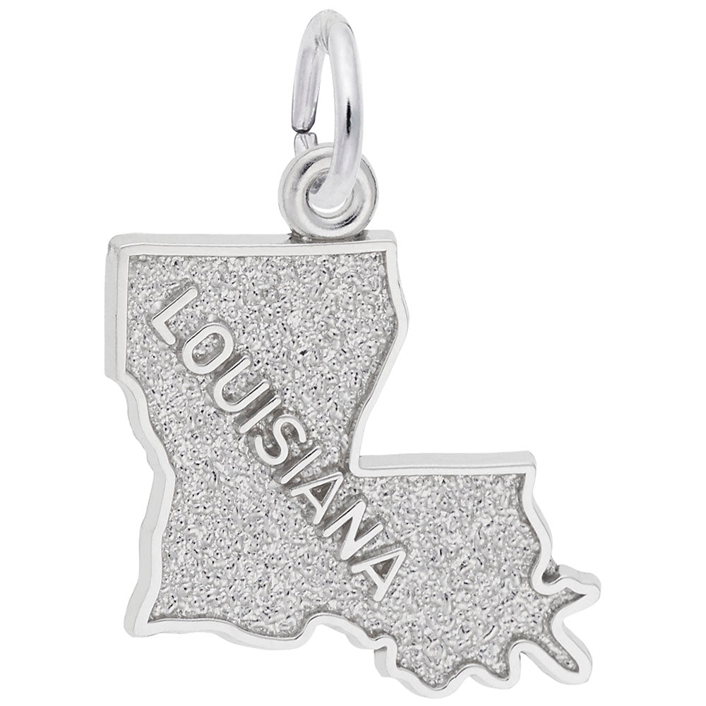 Louisiana Map Charm - Travel Souvenir Jewelry for Adventurers 3418