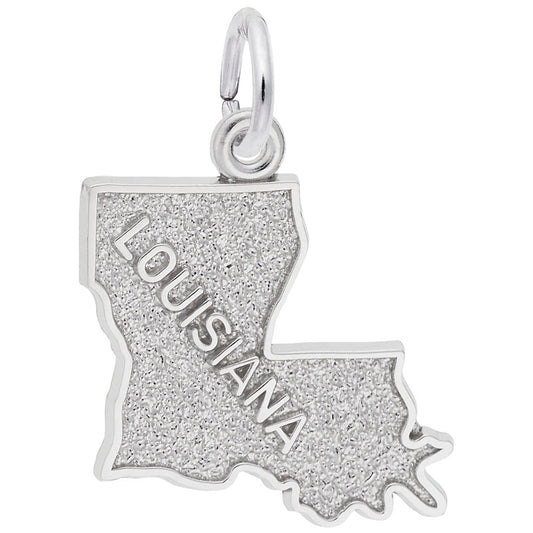 Louisiana Map Charm - Travel Souvenir Jewelry for Adventurers 3418