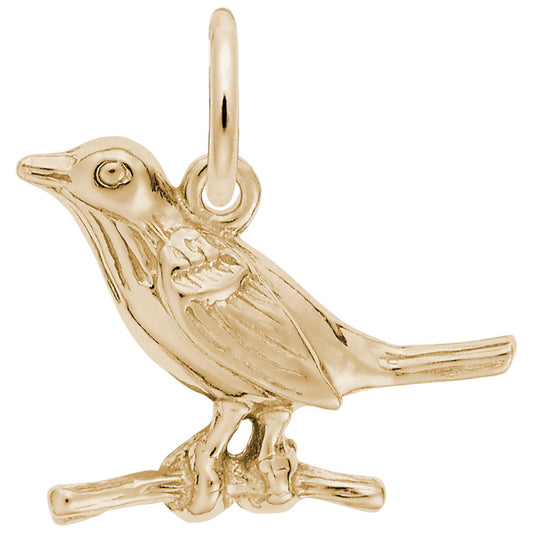 Summer Robin Charm - Handcrafted Nature-Inspired Jewelry Piece 3420