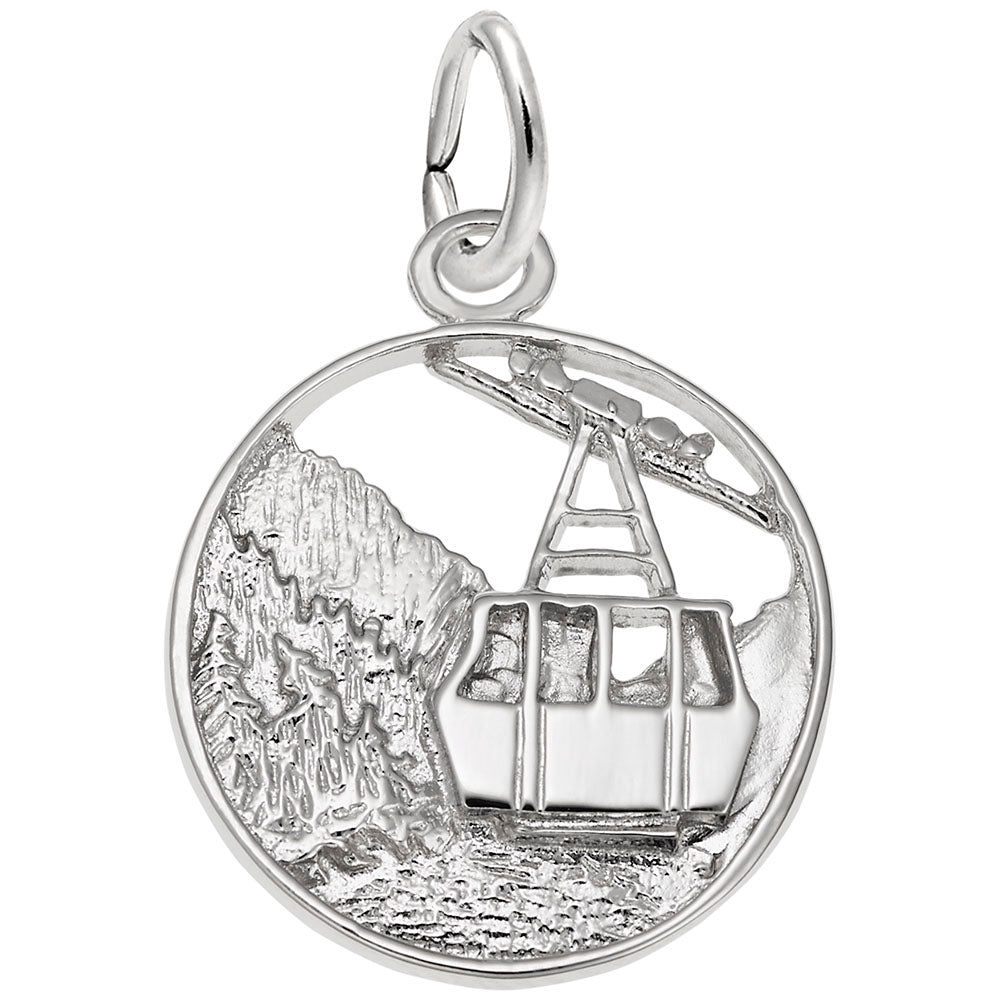 Banff Mountain Gondola Disc Charm - Alberta Travel Souvenir 3421