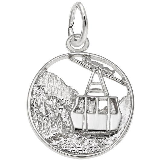 Banff Mountain Gondola Disc Charm - Alberta Travel Souvenir 3421
