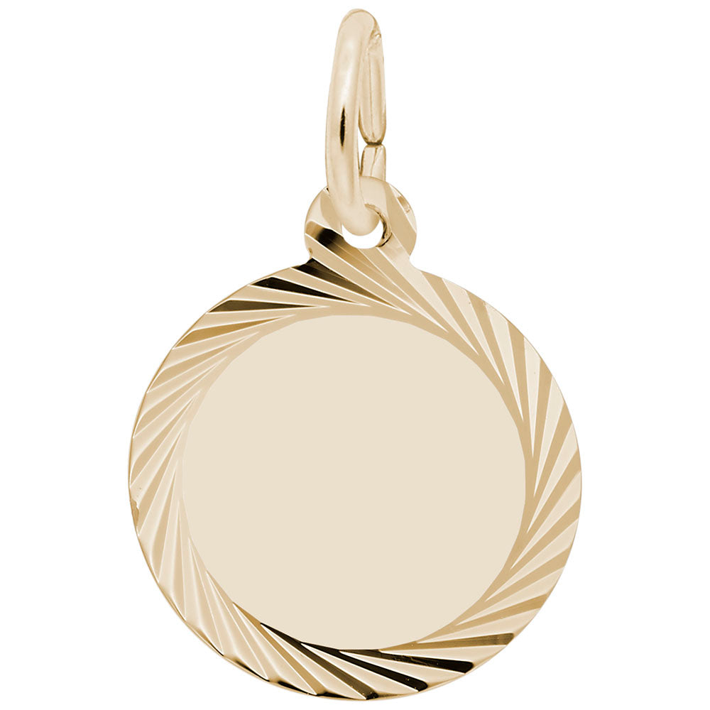Extra Small Diamond Faceted Disc Charm for Elegant Jewelry Design 3422