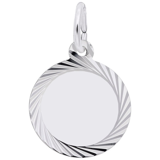 Extra Small Diamond Faceted Disc Charm for Elegant Jewelry Design 3422