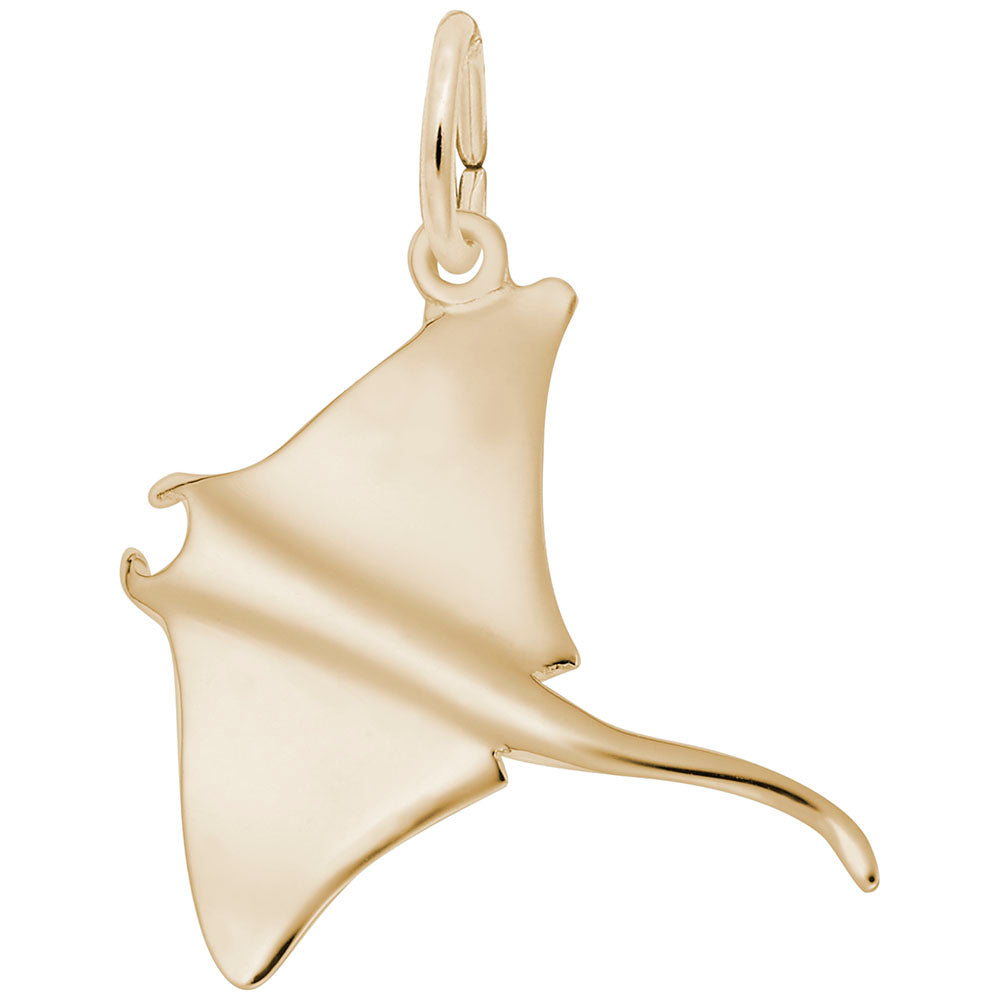 Small Manta Ray Charm - Nautical Sea Life Jewelry Accessory 3429