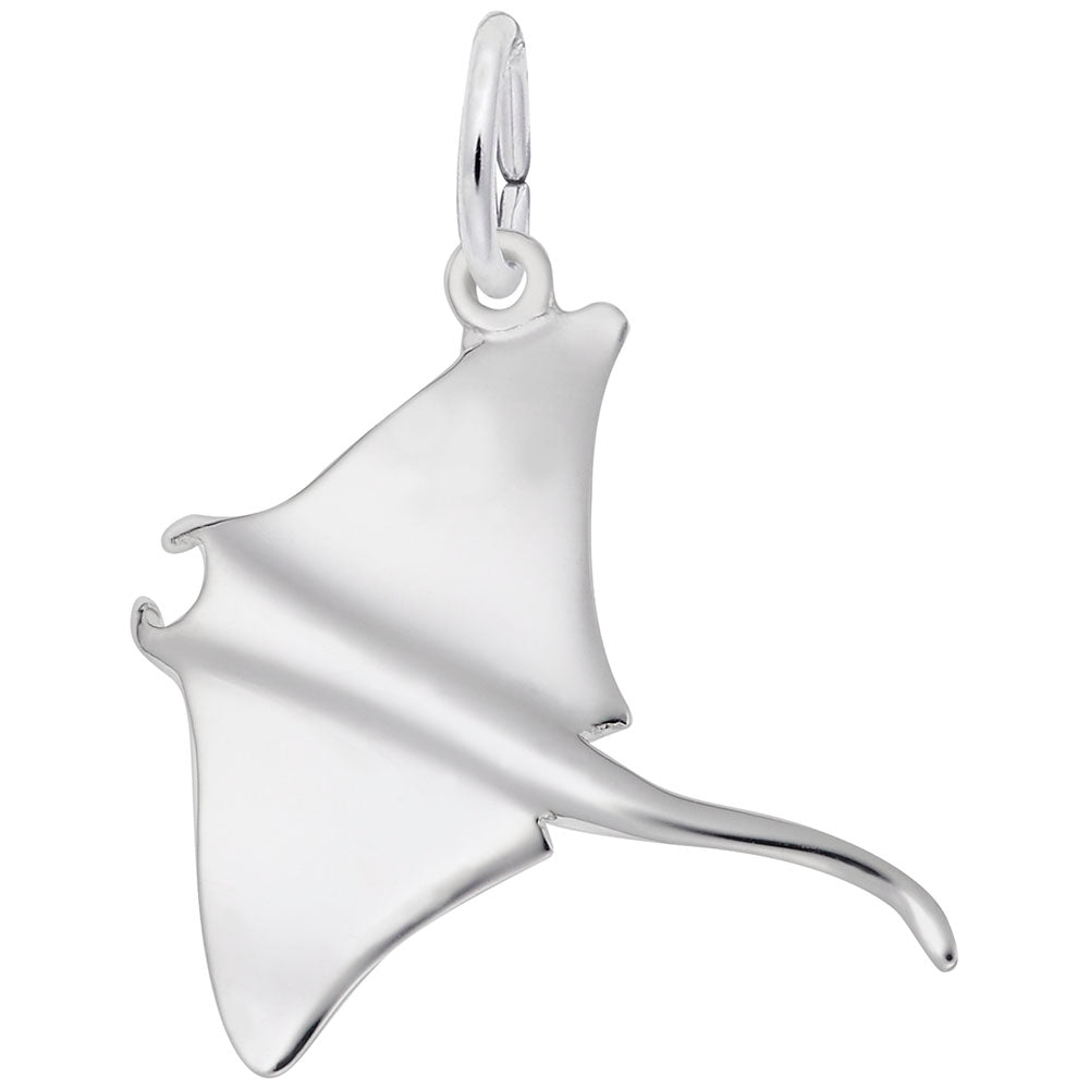 Small Manta Ray Charm - Nautical Sea Life Jewelry Accessory 3429