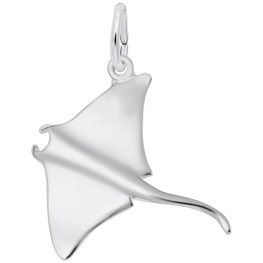 Small Manta Ray Charm - Nautical Sea Life Jewelry Accessory 3429