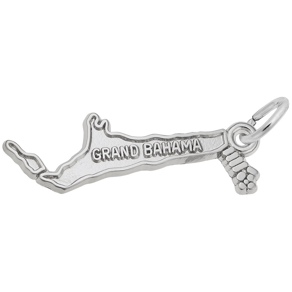 Grand Bahama Map Charm - Travel Souvenir Jewelry for Island Lovers 3434